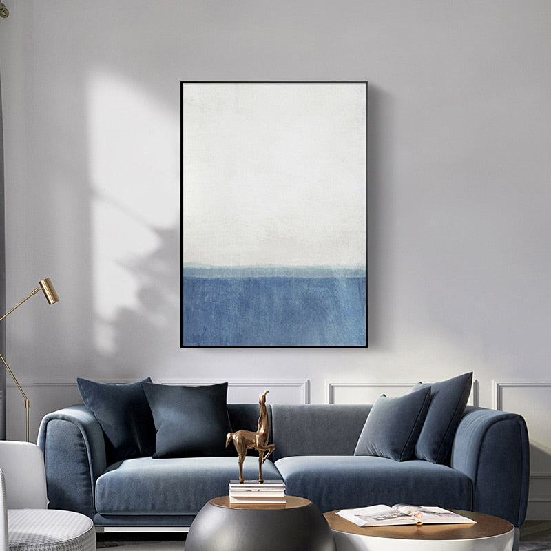 Impressions Of Blue and Black - Canvas Wall Art Painting | Bowlift