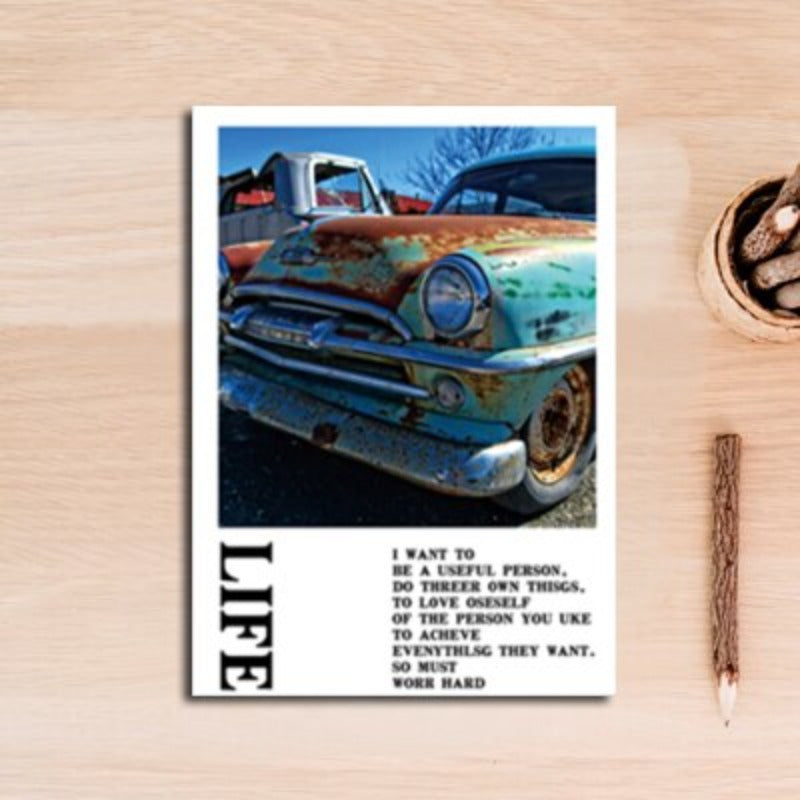 Vintage Blue Classic Cars Travel - Canvas Wall Art Painting | Bowlift