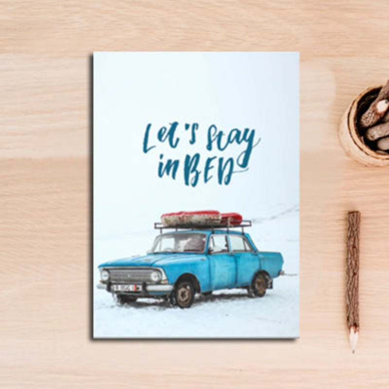 Vintage Blue Classic Cars Travel - Canvas Wall Art Painting | Bowlift
