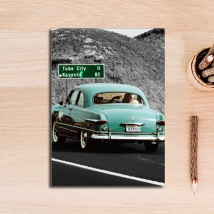 Vintage Blue Classic Cars Travel - Canvas Wall Art Painting | Bowlift