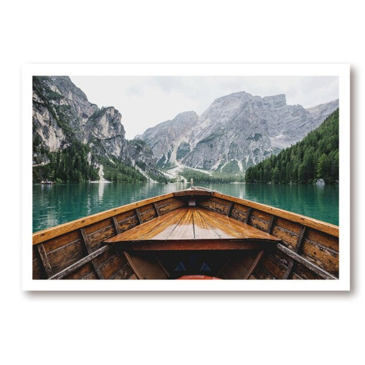 Scandinavia Peony Floral Landscape - Canvas Wall Art Painting | Bowlift