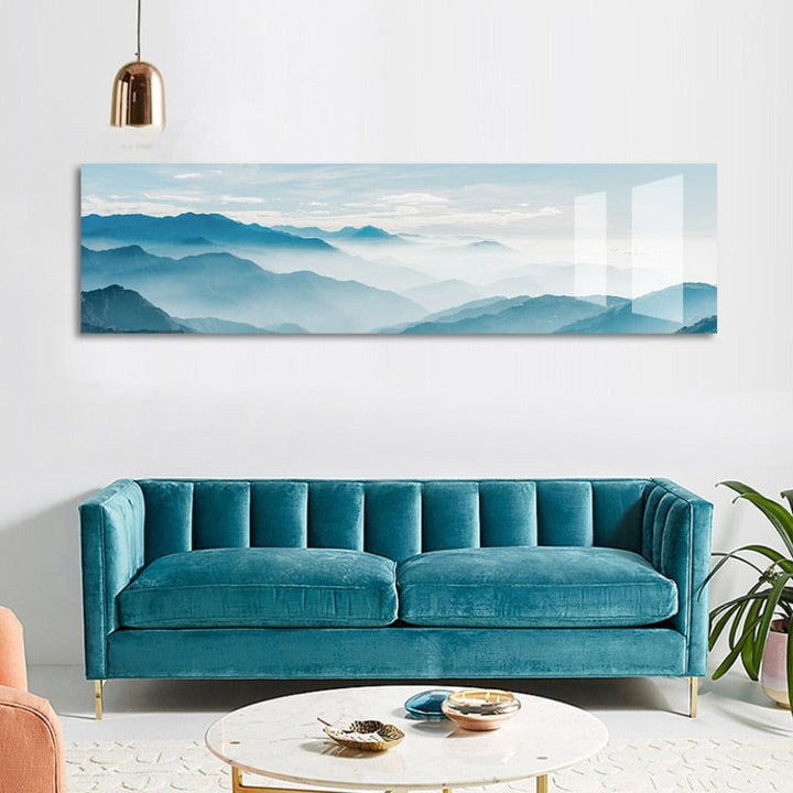 Scandinavia Foggy Mountain Landscape - Canvas Wall Art Painting | Bowlift