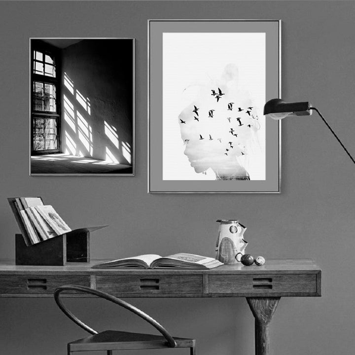 Abstract Scandinavia Style Scene - Canvas Wall Art Painting | Bowlift