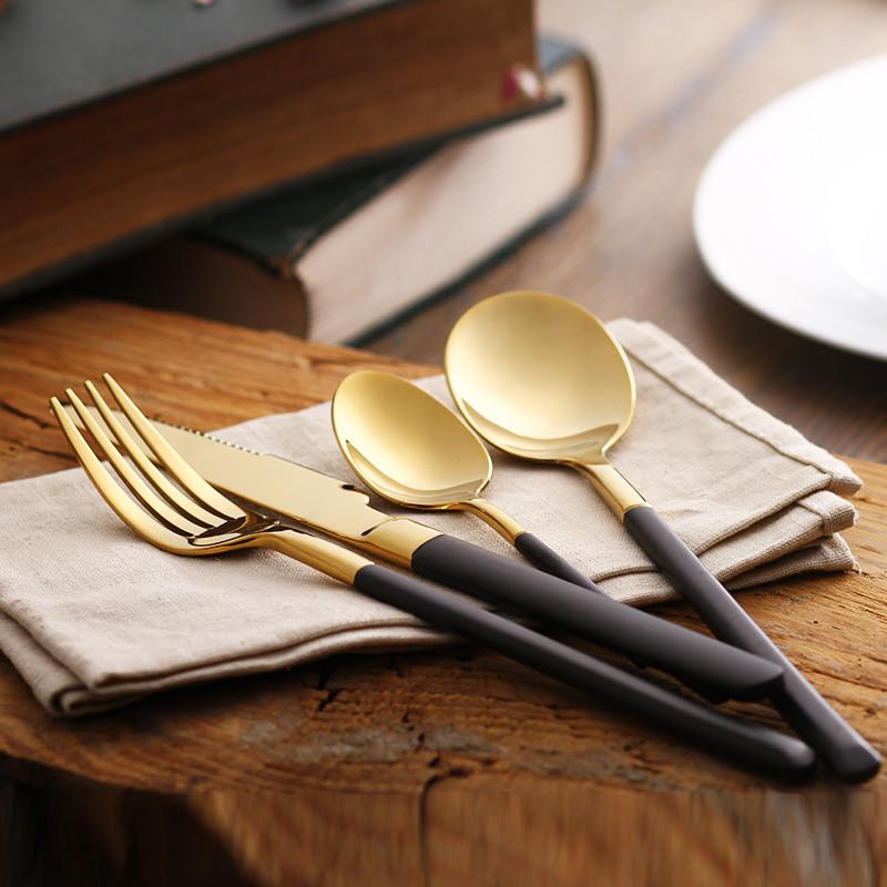 Hemingway Black/Gold Silverware | Bowlift