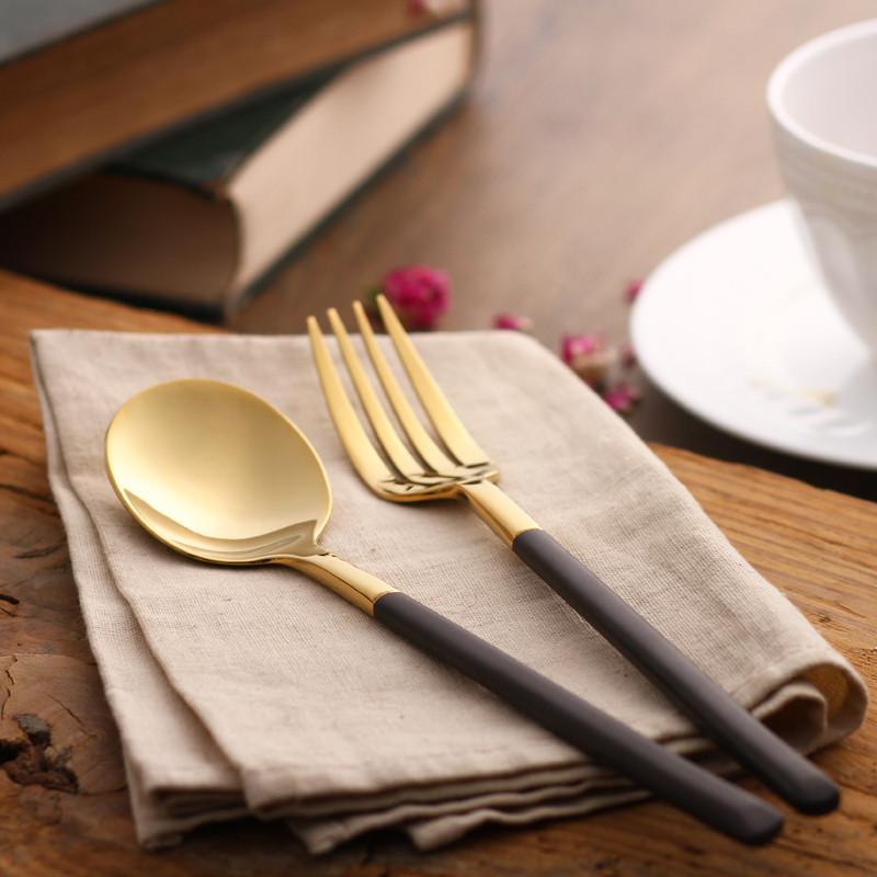 Hemingway Black/Gold Silverware | Bowlift
