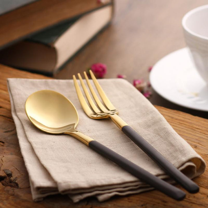 Hemingway Black/Gold Silverware | Bowlift