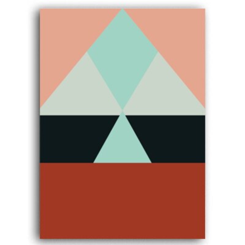 Modern Scandinavia Abstract Triangles - Canvas Wall Art Painting | Bowlift