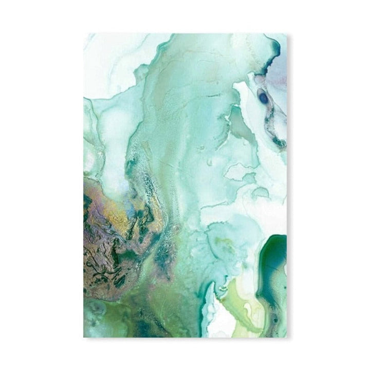 Mint Sea Marble - Canvas Wall Art Painting | Bowlift