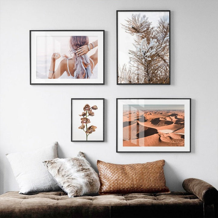Modern Dried Flowers - Canvas Wall Art Painting | Bowlift