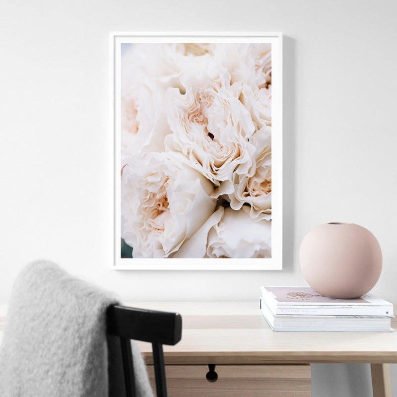 Blush Pink Peonies Wall Art Pictures - Canvas Wall Art Paintings | Bowlift