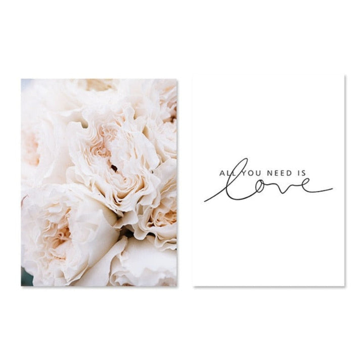Blush Pink Peonies Wall Art Pictures - Canvas Wall Art Paintings | Bowlift