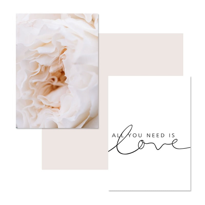 Blush Pink Peonies Wall Art Pictures - Canvas Wall Art Paintings | Bowlift