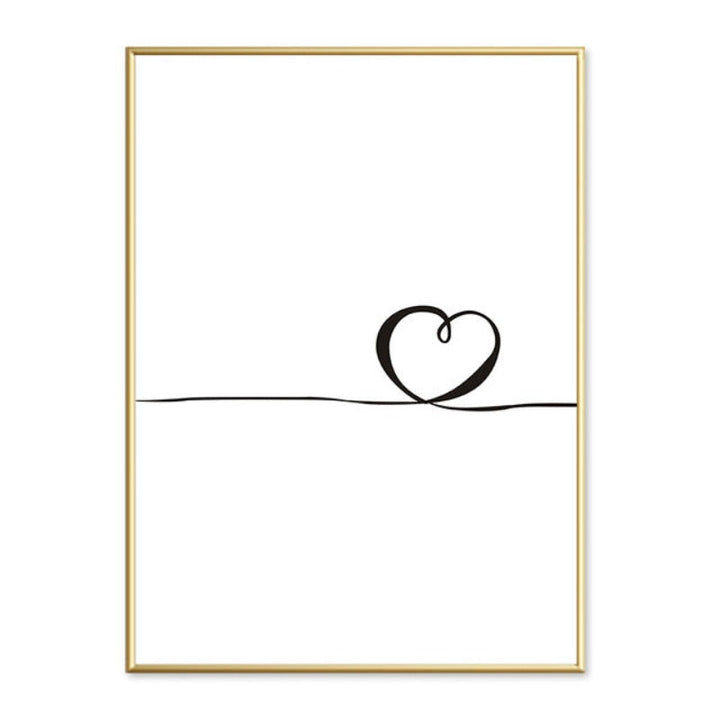 Modern Pink Peony Flower Minimalist Letter - Canvas Wall Art Painting | Bowlift