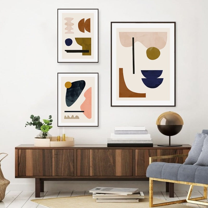 Geometric Abstract Scandinavia Gallery - Canvas Wall Art Painting | Bowlift
