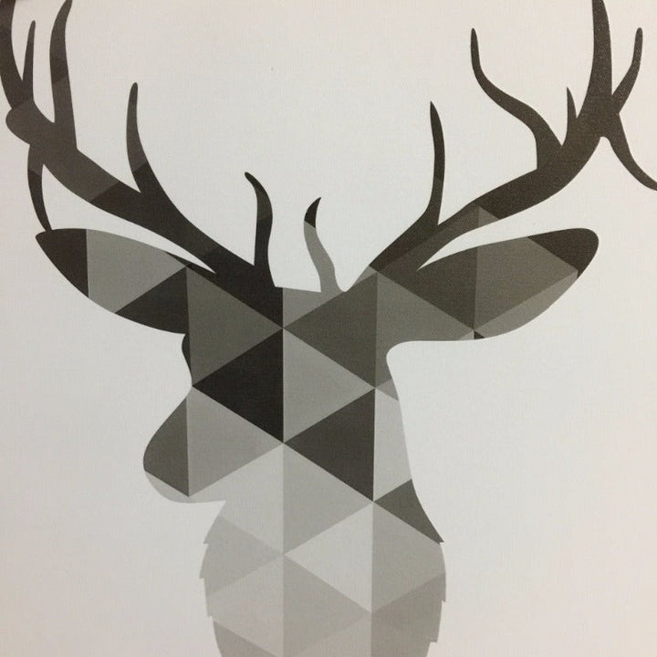 Geometric Deer Faith Quote - Canvas Wall Art Painting | Bowlift