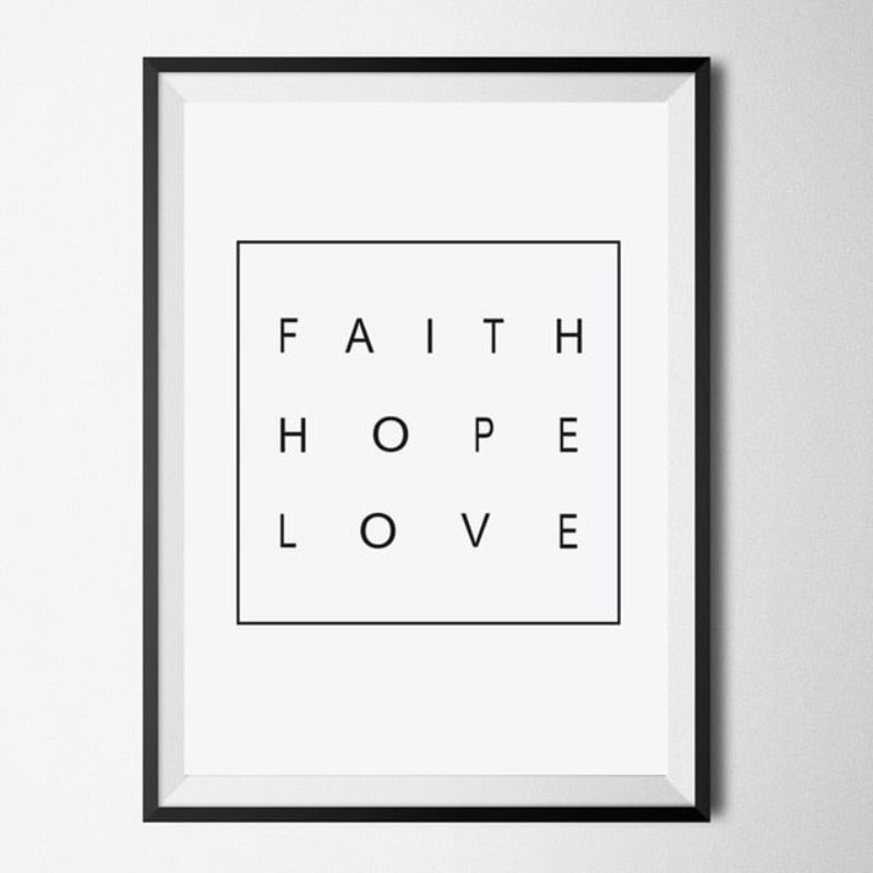 Geometric Deer Faith Quote - Canvas Wall Art Painting | Bowlift