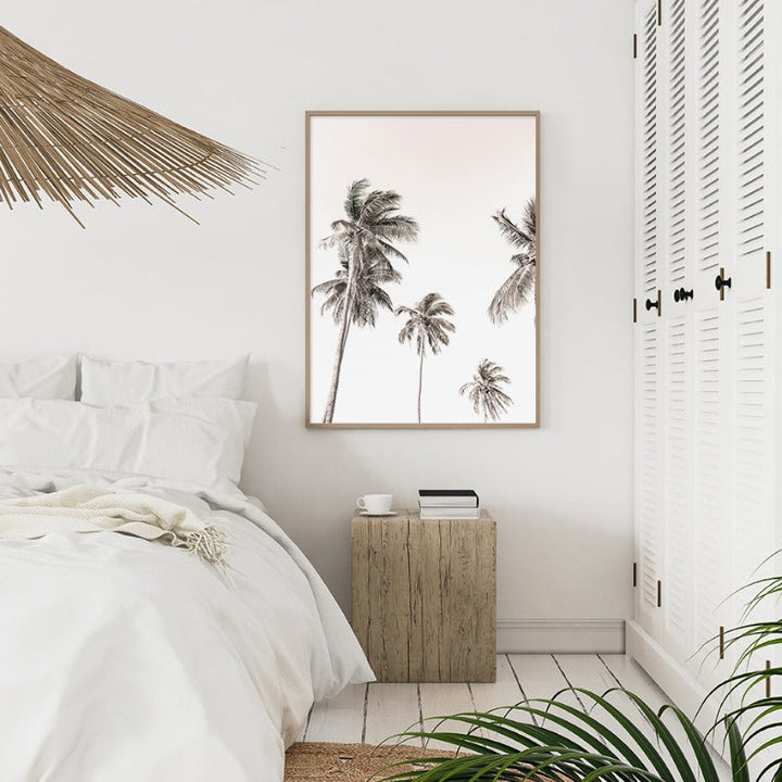 Palm Tree Landscape Bohemian Style - Canvas Wall Art Painting | Bowlift