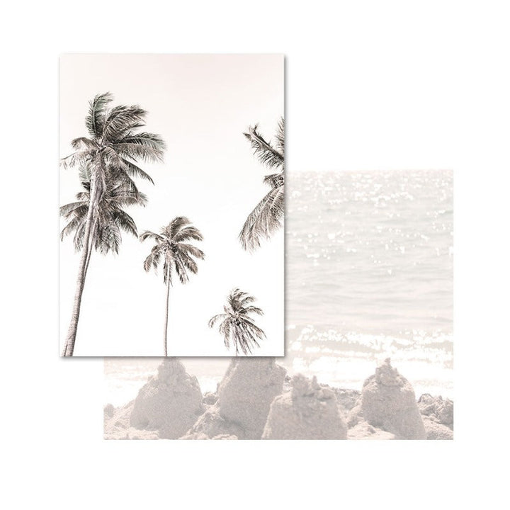 Palm Tree Landscape Bohemian Style - Canvas Wall Art Painting | Bowlift