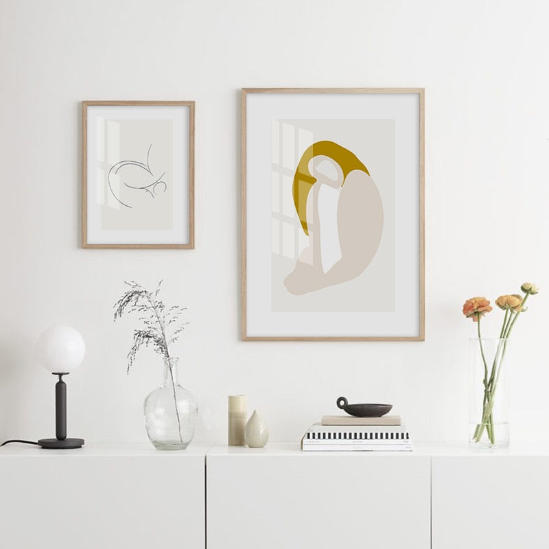 Minimalist Geometric Graphic Abstract Gallery - Canvas Wall Art Painting | Bowlift