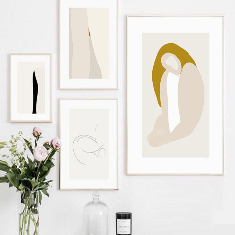 Minimalist Geometric Graphic Abstract Gallery - Canvas Wall Art Painting | Bowlift