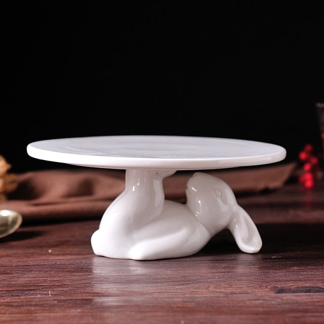 BowLift | Rabbit Ceramic Dessert Server Tray