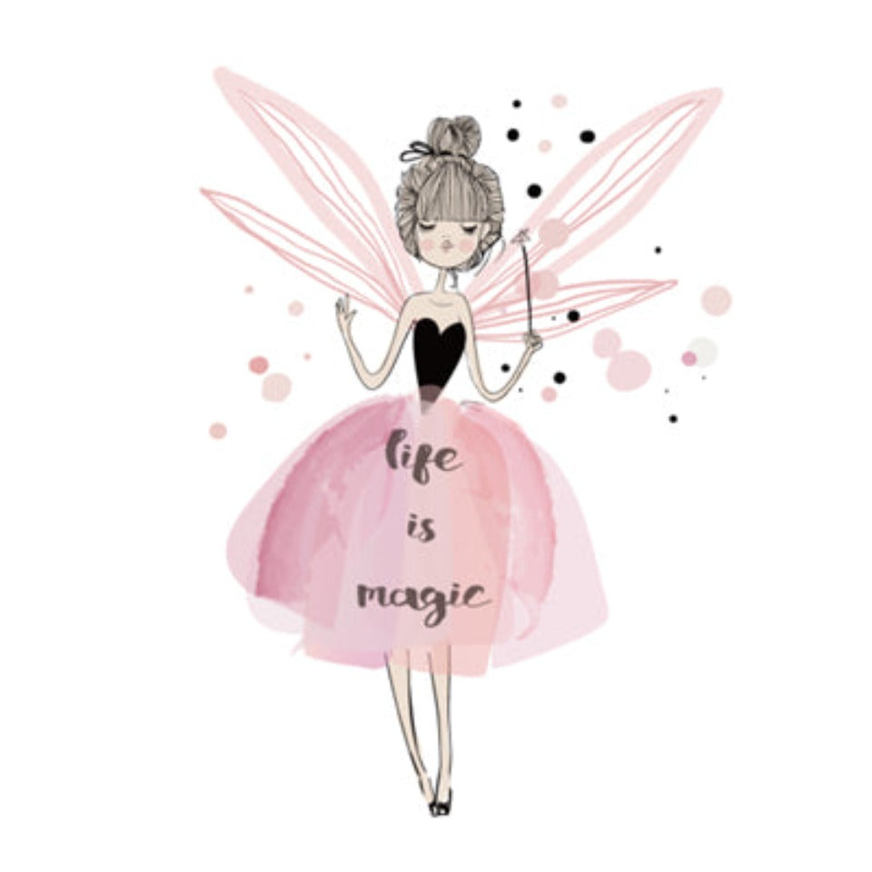 Watercolor Pink Kawaii Girls - Canvas Wall Art Painting | Bowlift