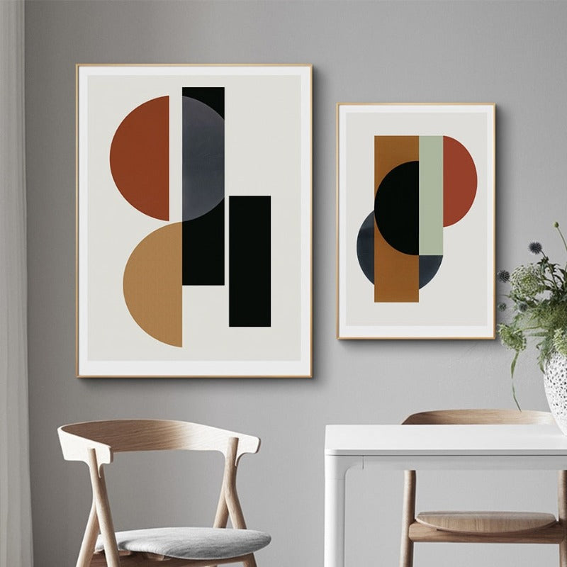 Scandinavian Shapes - Canvas Wall Art Painting | Bowlift