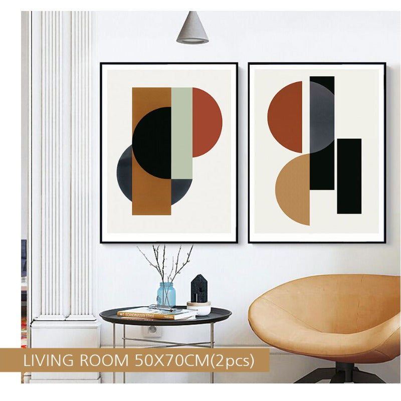 Scandinavian Shapes - Canvas Wall Art Painting | Bowlift