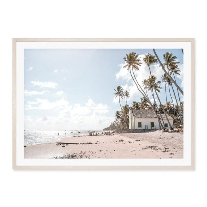 House Sea Pink Landscape Building Wall Art Pictures | Bowlift