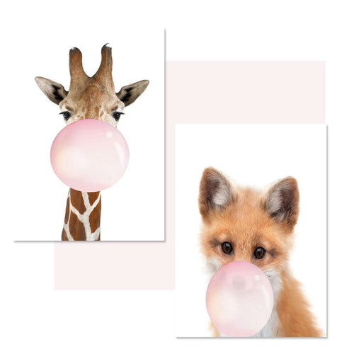 Wild Life At Party - Canvas Wall Art Painting | Bowlift