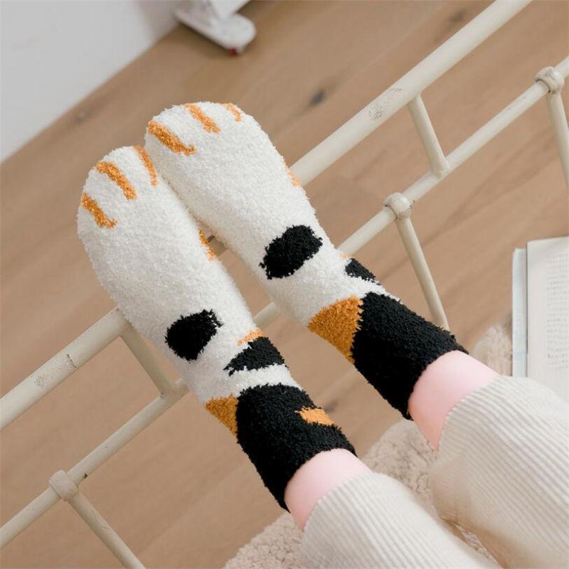 Winter Cat Claws Warm Sleep Floor Socks | Bowlift