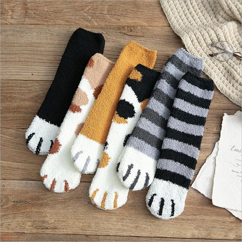 Winter Cat Claws Warm Sleep Floor Socks | Bowlift