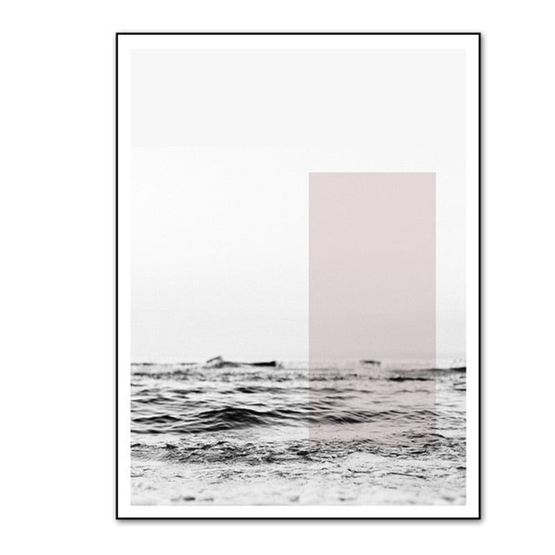 Modern Pink Floral Flamingo - Canvas Wall Art Painting | Bowlift