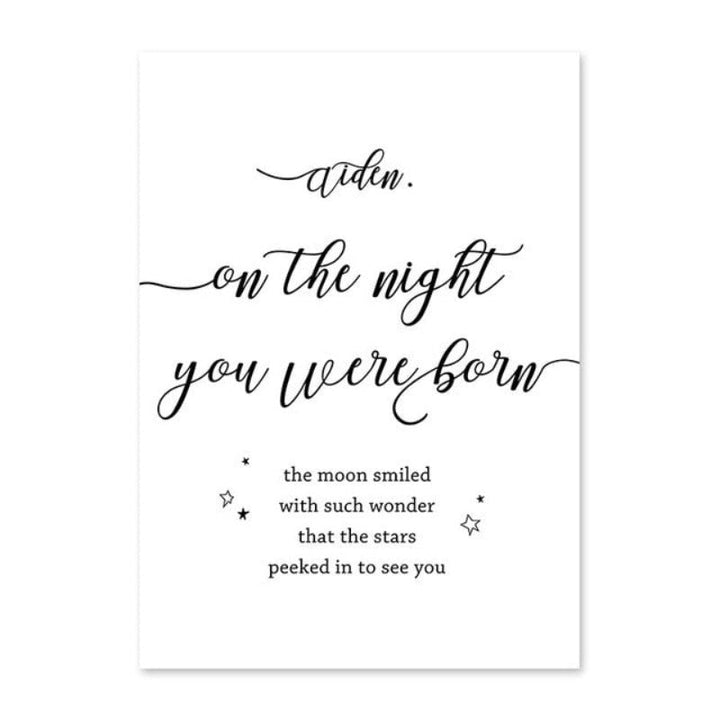 Baby And Parent Name Personalized - Canvas Wall Art Painting | Bowlift