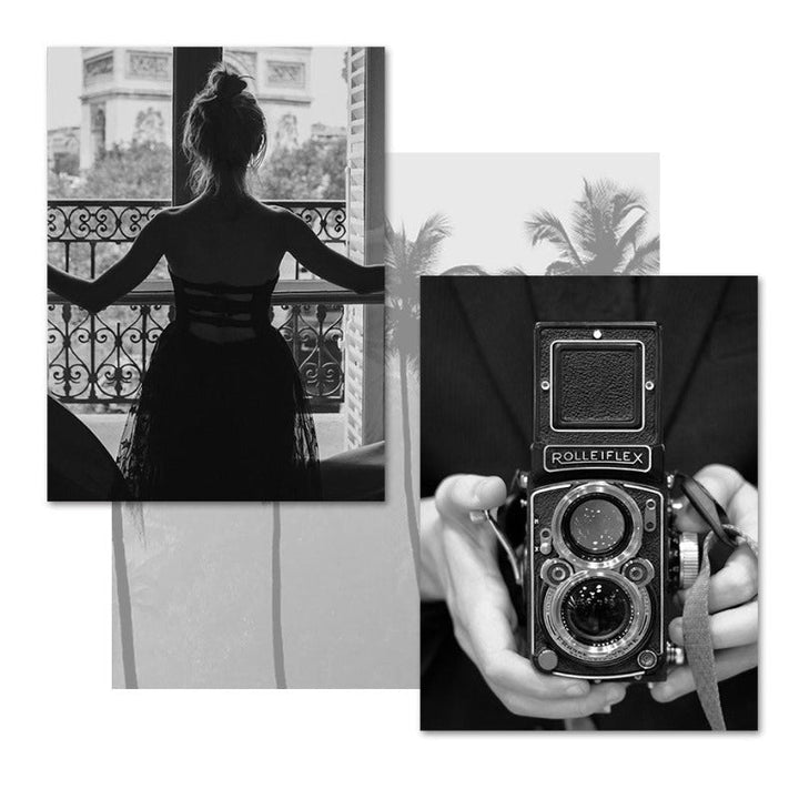 Abstract Scandinavia Black White Wall Art Pictures - Canvas Wall Art Painting | Bowlift