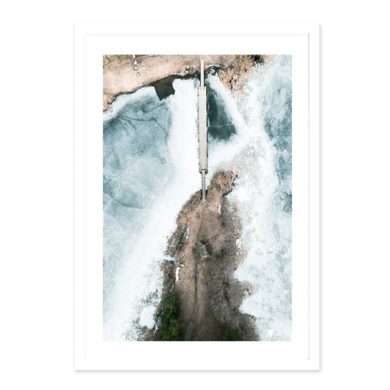 Aerial View Bridge Landscape - Canvas Wall Art Painting | Bowlift