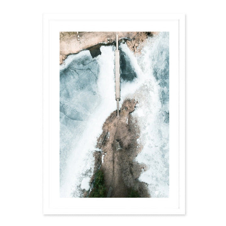Aerial View Bridge Landscape - Canvas Wall Art Painting | Bowlift