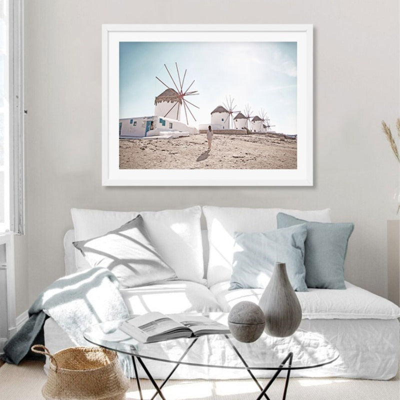 Aerial View Bridge Landscape - Canvas Wall Art Painting | Bowlift