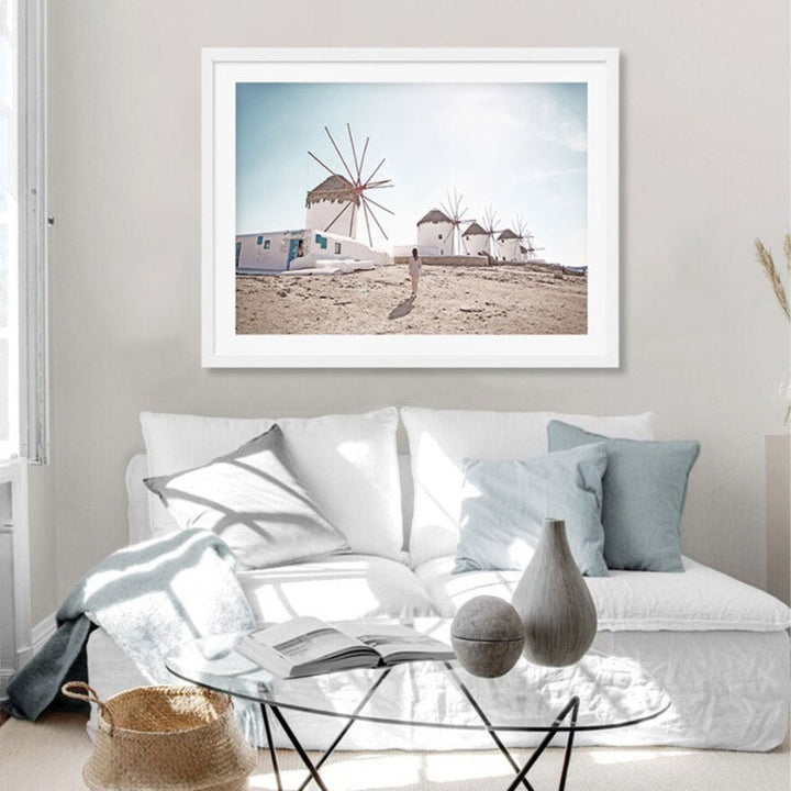 Aerial View Bridge Landscape - Canvas Wall Art Painting | Bowlift