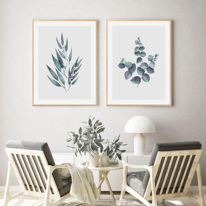 Botanical Leaves Wall Art Pictures - Canvas Wall Art Painting | Bowlift