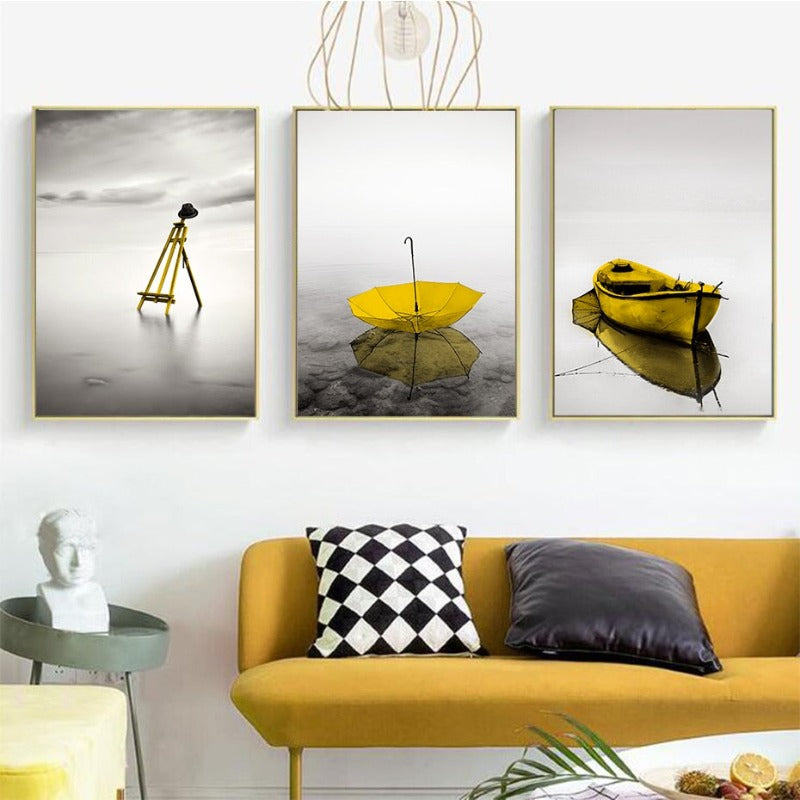 Moods Of Yellow - Canvas Wall Art Painting | Bowlift