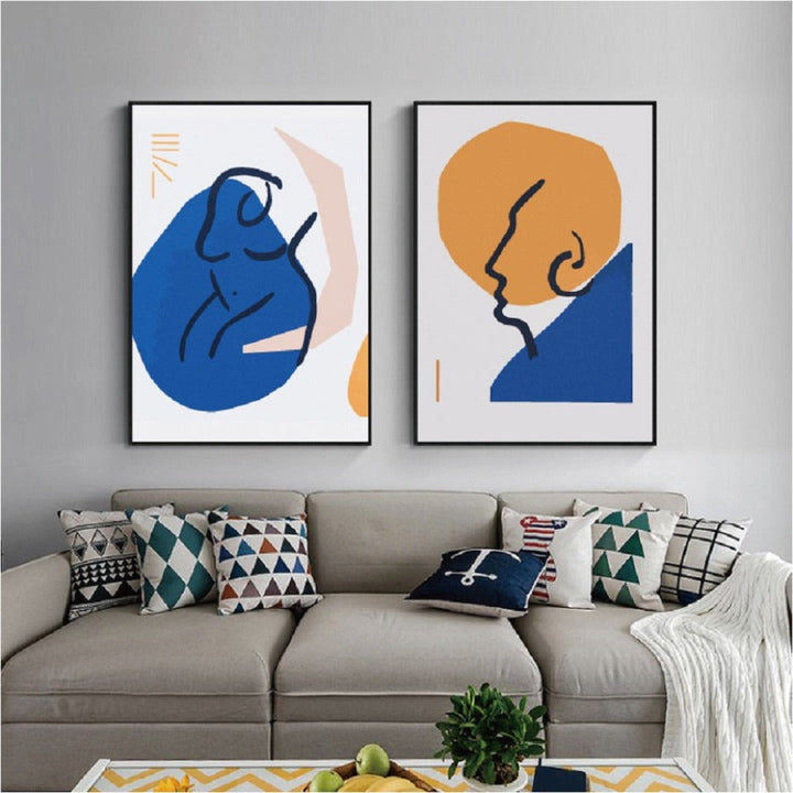 Scandinavia Abstract Figure Line Posters - Canvas Wall Art Painting | Bowlift
