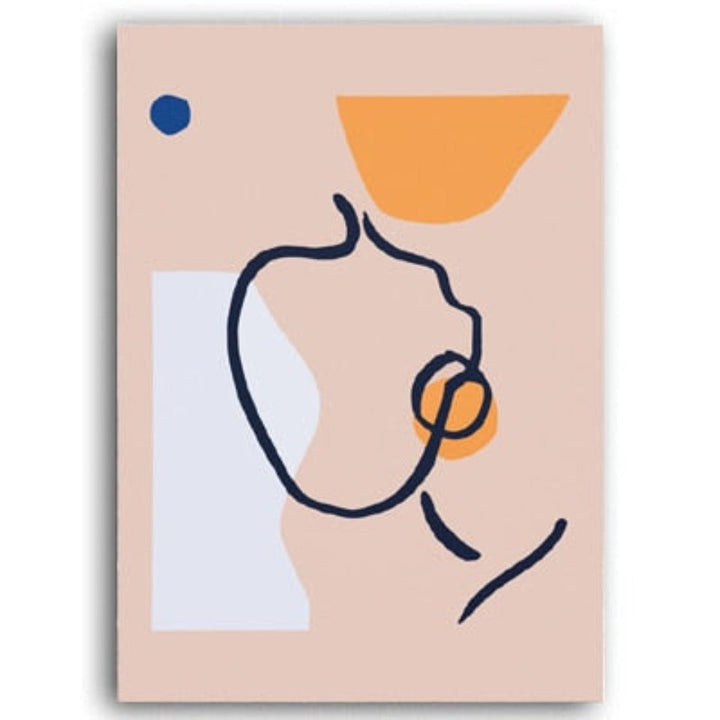Scandinavia Abstract Figure Line Posters - Canvas Wall Art Painting | Bowlift