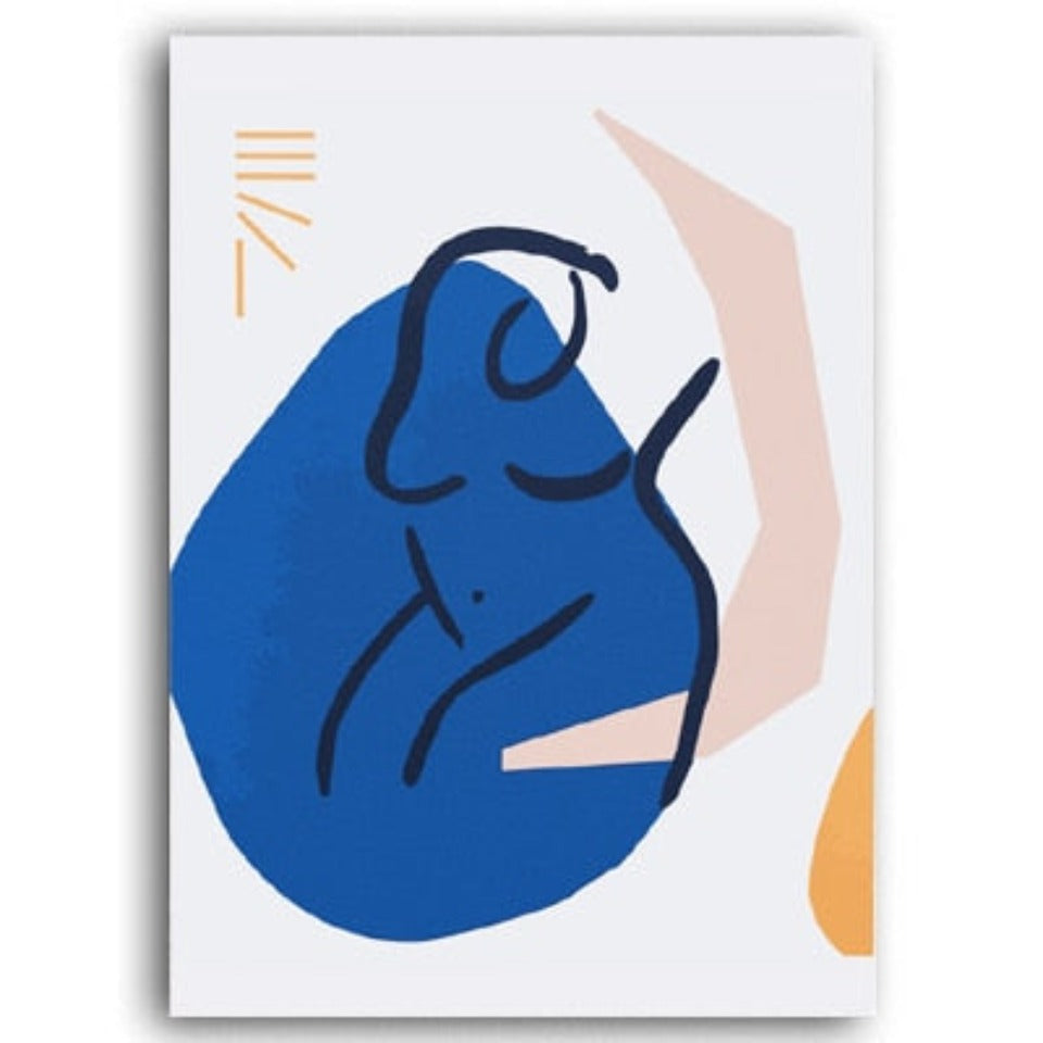 Scandinavia Abstract Figure Line Posters - Canvas Wall Art Painting | Bowlift