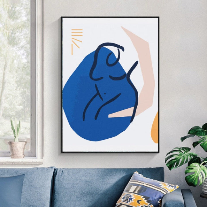 Scandinavia Abstract Figure Line Posters - Canvas Wall Art Painting | Bowlift