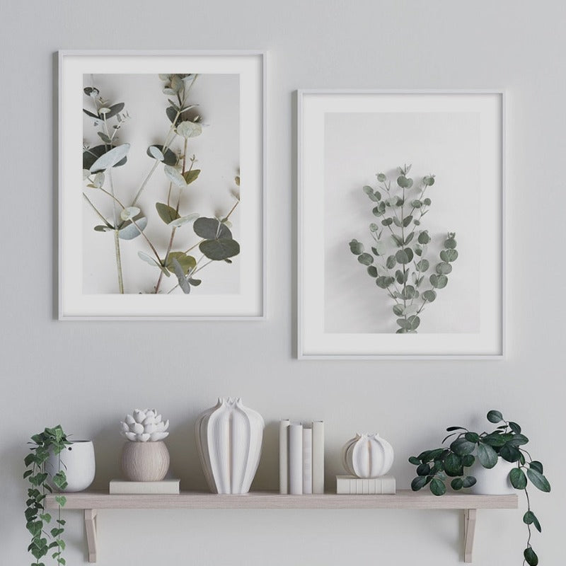 Botanical Eucalyptus Leaves - Canvas Wall Art Painting | Bowlift