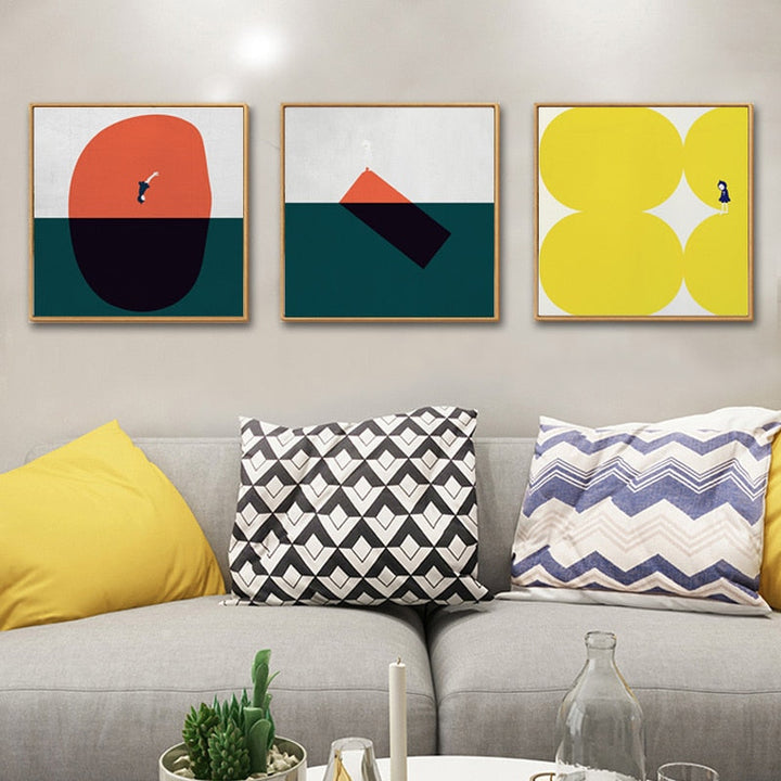 Nursery Cartoon Prints Wall Art - Canvas Wall Art Painting | Bowlift