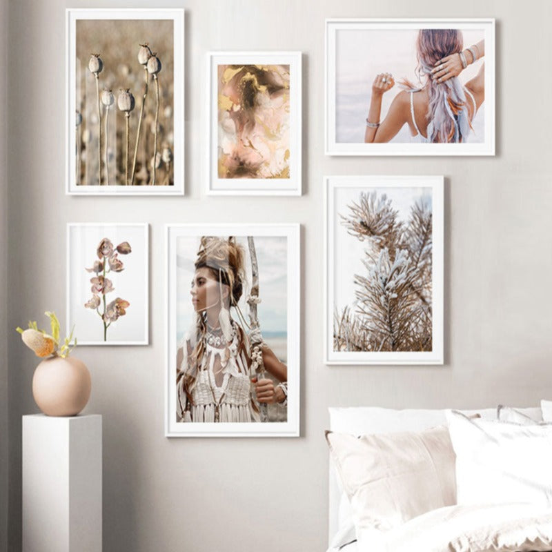 Modern Dried Flowers - Canvas Wall Art Painting | Bowlift