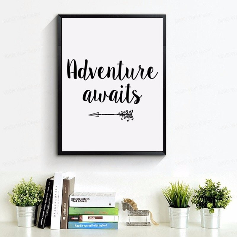 Adventure Awaits Arrow - Canvas Wall Art Painting | Bowlift