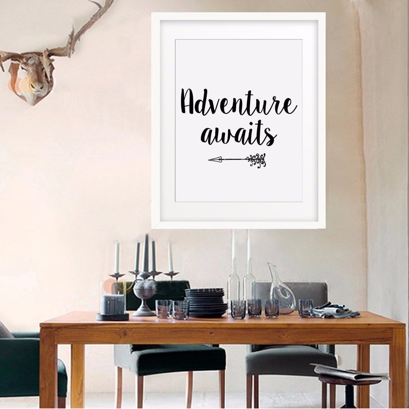 Adventure Awaits Arrow - Canvas Wall Art Painting | Bowlift